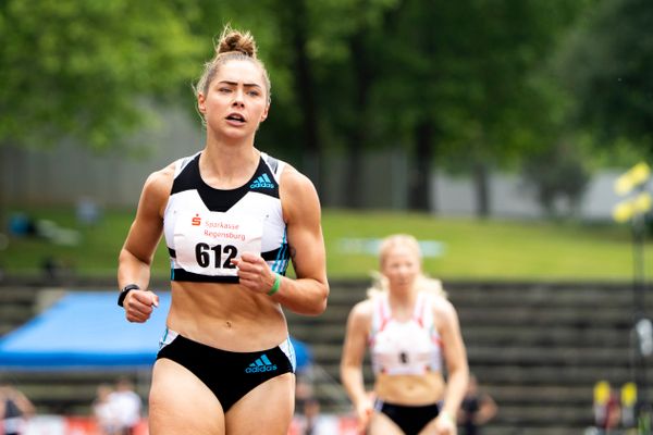 Gina Lueckenkemper (SCC Berlin) ueber 100m am 04.06.2022 waehrend der Sparkassen Gala in Regensburg